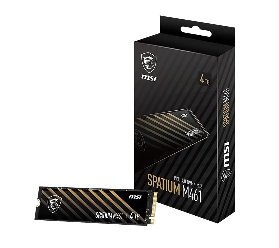 MSI SPATIUM M461 PCIe 4.0 NVMe M.2 4TB Internal SSD PCIe Gen4 NVMe (SPATIUM M461 image 0