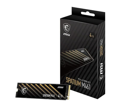 MSI SPATIUM M461 PCIe 4.0 NVMe M.2 4TB Internal SSD PCIe Gen4 NVMe (SPATIUM M461 image 0