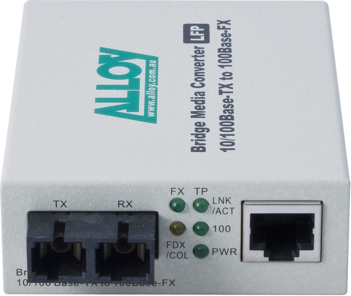 Alloy FCR200SC 10/100Base-TX to 100Base-FX Multimode Fibre (SC) Converter with L image 1