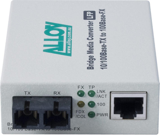 Alloy FCR200SC 10/100Base-TX to 100Base-FX Multimode Fibre (SC) Converter with L image 1