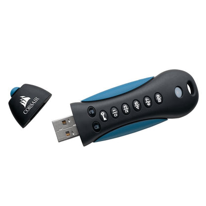 Corsair Padlock 3 64GB Secure USB 3.0 Flash Drive with Keypad - Secure 256-bit H image 1
