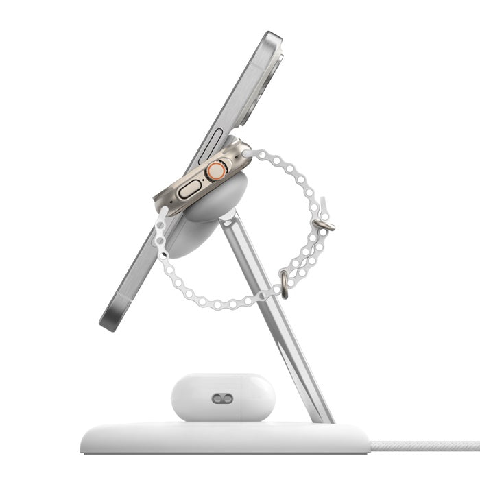 Belkin BoostCharge Pro 3-in-1 Magnetic Wireless Charging Stand with Qi2 15W Whit image 1