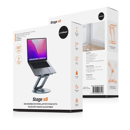 mbeat Stage S9 Rotating Laptop Stand with Telescopic Height Adjustment image 3