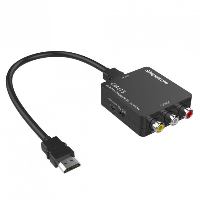 Simplecom CM413 HDMI to Composite AV CVBS 3RCA Video Converter 1080p Downscaling image 0