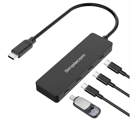 Simplecom CH384 USB-C to 4-Port USB-C Data Hub USB 3.2 Gen 2 10Gbps image 1