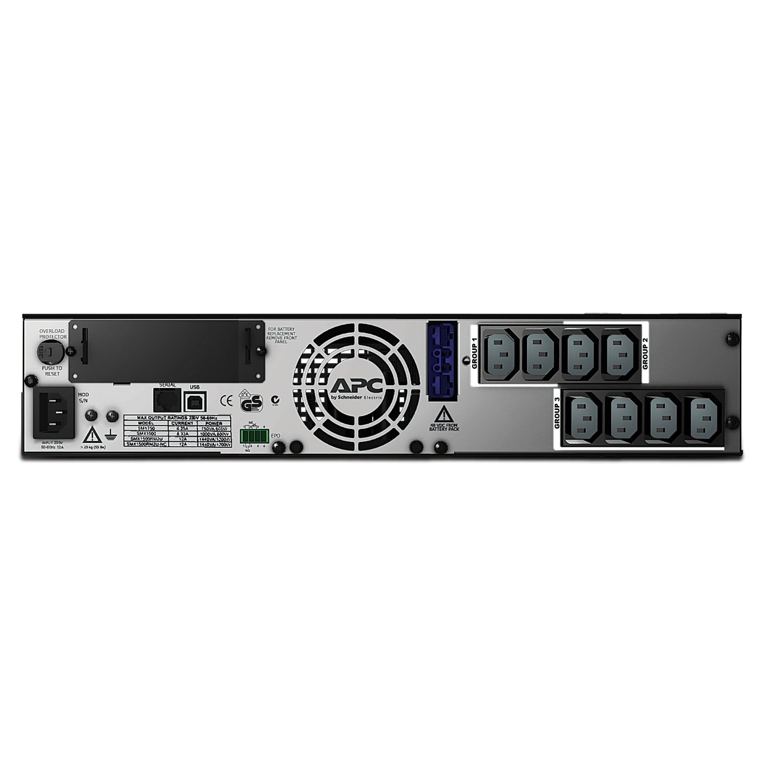 APC Smart-UPS X, Line Interactive, 1500VA, Rack/tower convertible 2U, 230V, 8x C image 1