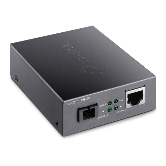TP-Link TL-FC111PB-20 10/100Mbps WDM Media Converter with 1-Port PoE - IEEE 802. image 1