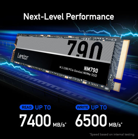 Lexar LNM790X004T-RNNNG Internal SSD 4TB M.2 2280 PCIe Gen 4x4 NVMe SSD up to 74 image 1