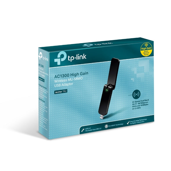 TP-Link Archer T4U AC1300 Wireless Dual Band USB Adapter 2.4GHz (400Mbps) 5GHz ( image 0