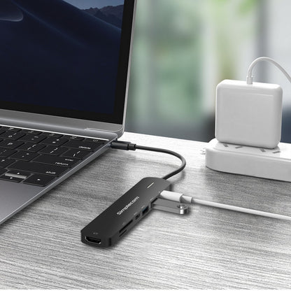 Simplecom CHT570 USB-C SuperSpeed 7-in-1 Multiport Hub Adapter HDMI 2.0 Docking image 2