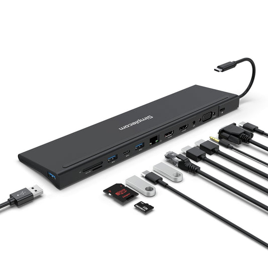 Simplecom CHN622 USB-C 12-in-1 Multiport Docking Station Laptop Stand Dual HDMI image 0