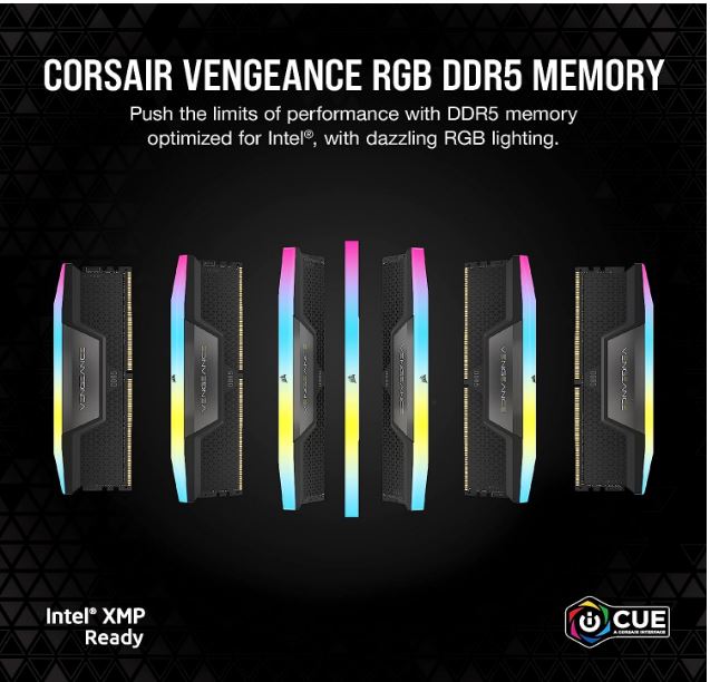Corsair Vengeance RGB 32GB (2x16GB) DDR5 UDIMM 6000MHz C30 1.4V Desktop Gaming M image 2