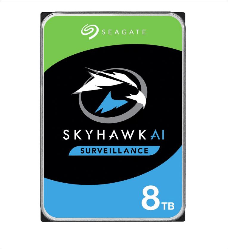 Seagate 8TB 3.5' SkyHawk Surveillance AI, SATA3 6Gb/s,16 AI streams,256MB Cache image 0