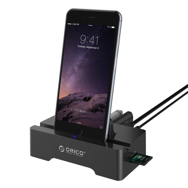 ORICO 3 Port USB2.0 Docking Station of Cellphone and PAD for SD & TF with 1M USB image 0