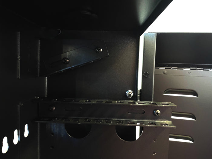 LDR Assembled 5U Flush Wall Mount Vertical Cabinet (570mm x 250mm) - Black Metal image 2