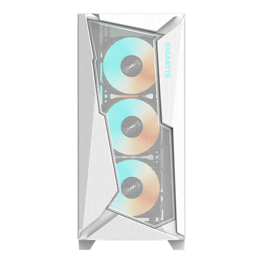 Gigabyte C301 RGB Tempered Glass E-ATX White Mid Tower Gaming Chassis  2x3.5' 2x image 2