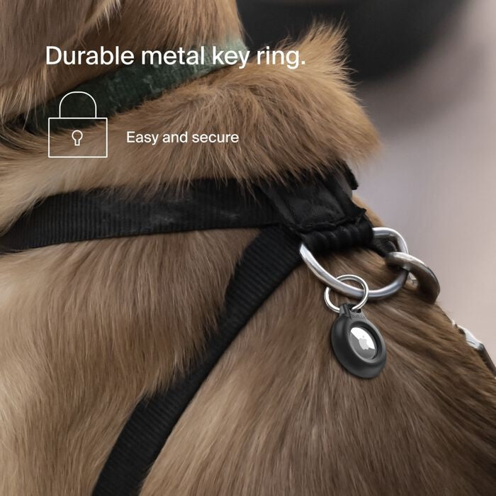 Belkin Waterproof Secure Holder with Key Ring for AirTag (Pack of 2) - Black(MSC image 3