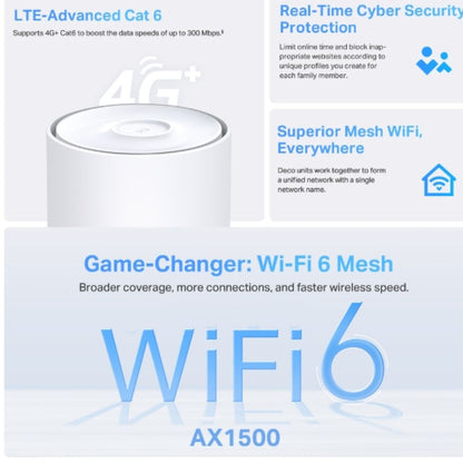 TP-Link Deco X10-4G(1-pack) 4G+ AX1500 Whole Home Mesh WiFi 6 Gateway image 3