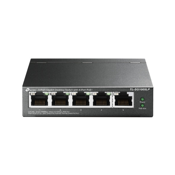 TP-Link TL-SG1005LP 5-Port Gigabit Desktop Switch with 4-Port PoE+, Up To 40W Fo image 1