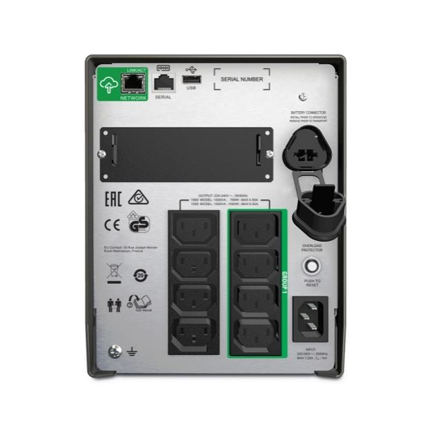 APC Smart-UPS 1500VA/1000W Line Interactive UPS, Tower, 230V/10A Input, 8x IEC C image 1