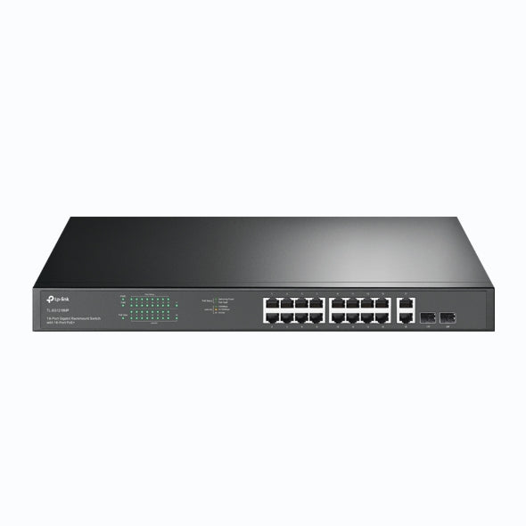 TP-Link TL-SG1218MP 18-Port Gigabit Rackmount Switch With 16 PoE+ & 2 SFP Slots image 0
