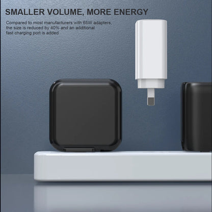 USP Dual Port PD 65W GaN Fast Wall Charger USB-C + USB-A for Phone Laptop, Intel image 2