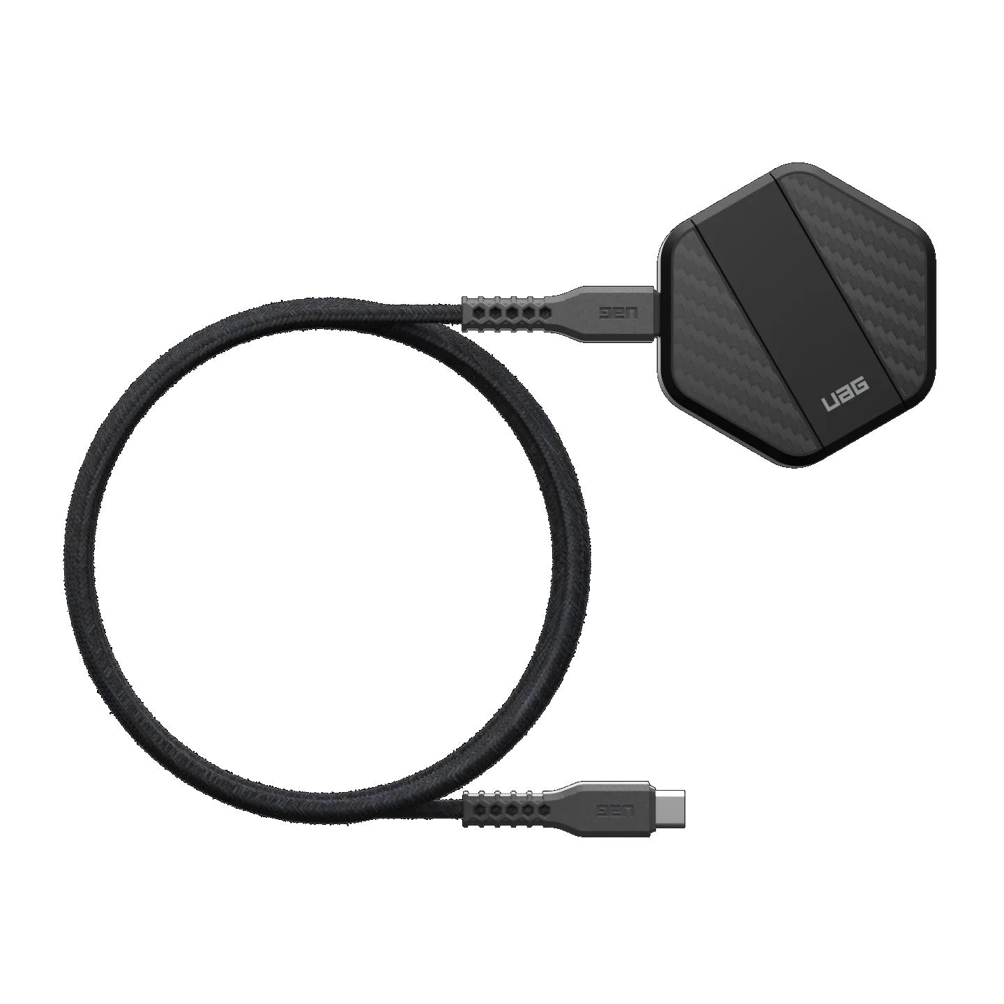 UAG Wireless Charging Pad with Stand - Black/Carbon Fiber (9B4410114042),Up to 1 image 0