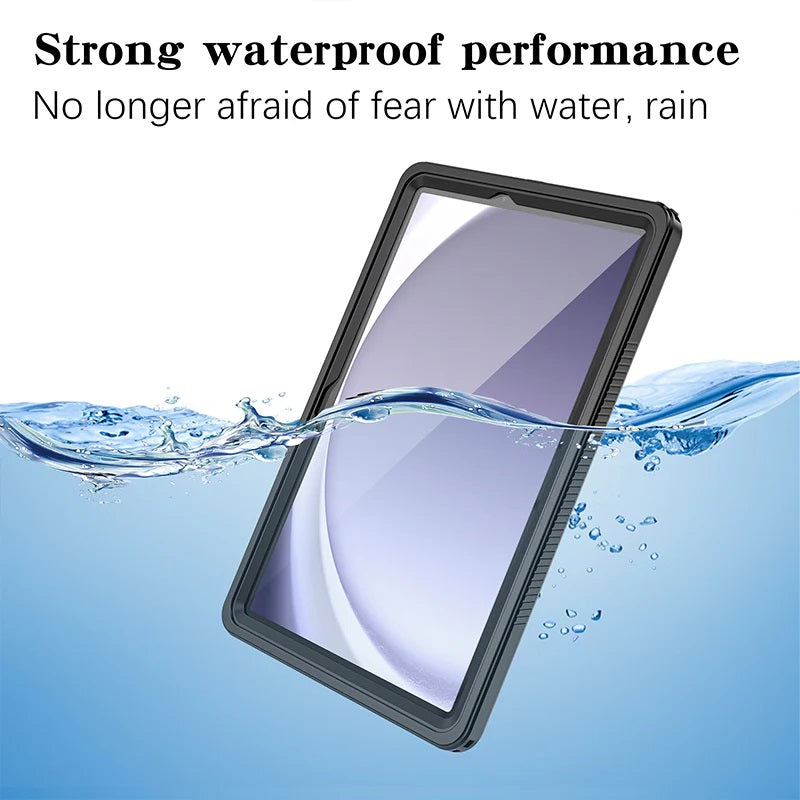 Generic Samsung Galaxy Tab A9+ WaterProof Case Black - Support Smart Control Key image 3