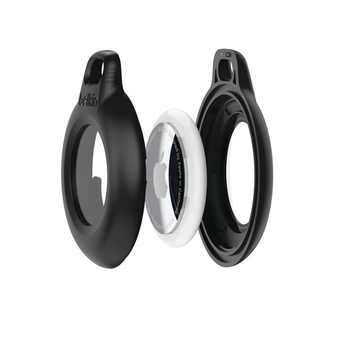 Belkin Waterproof Secure Holder with Key Ring for AirTag (Pack of 2) - Black(MSC image 0