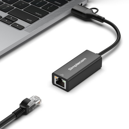 Simplecom NU315C SuperSpeed USB-C and USB-A to Gigabit Ethernet Adapter image 3