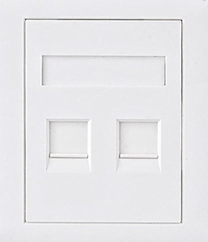 Astrotek CAT5e RJ45 Network Wall Face Plate 86x86mm 2 Port Socket Kit image 0