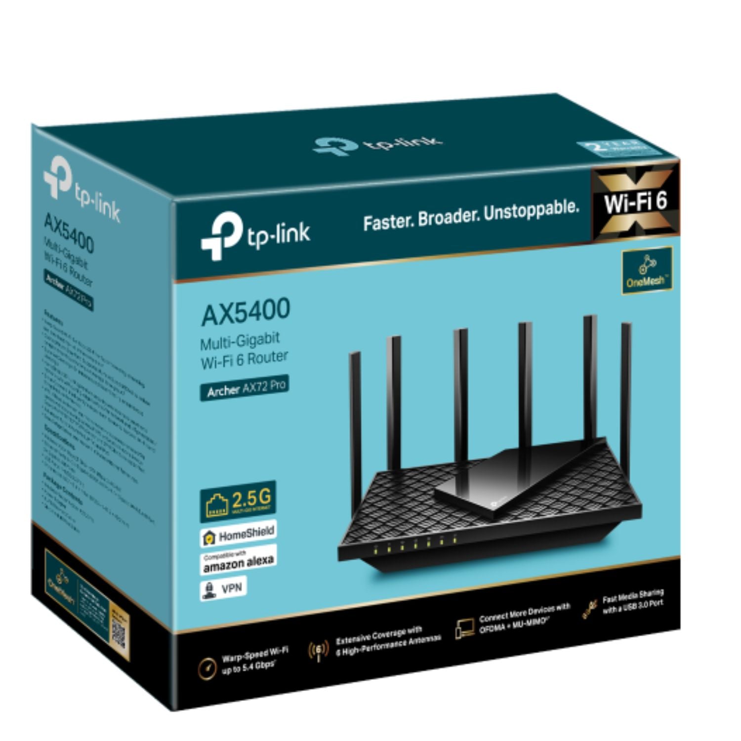 TP-Link Archer AX72 Pro AX5400 Multi-Gigabit WiFi 6 Router image 1