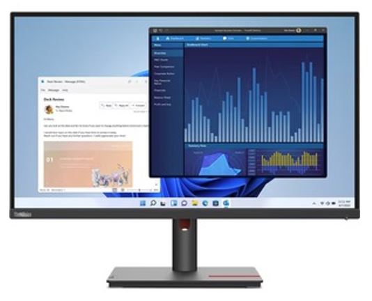LENOVO ThinkVision T27P-30 27' UHD USB-C Monitor 4K 3840x2160 16:9 Height Adjust image 0