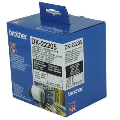 White Continuous Paper Roll 62mm x 30.48m image 0