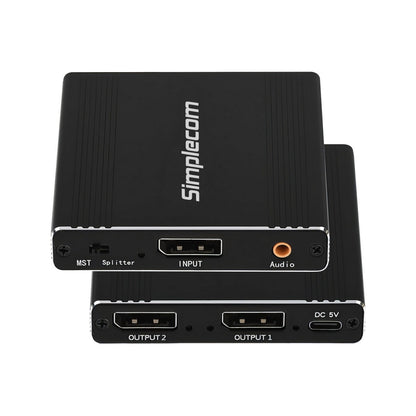 Simplecom CM214 DisplayPort Splitter 1 IN 2 OUT MST Hub for Dual Extended Screen image 2