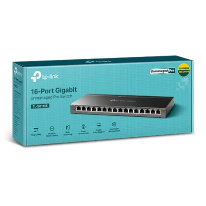 TP-Link TL-SG116E 16-Port Gigabit Unmanaged Pro Switch Desktop/Wall Mounting L2 image 2