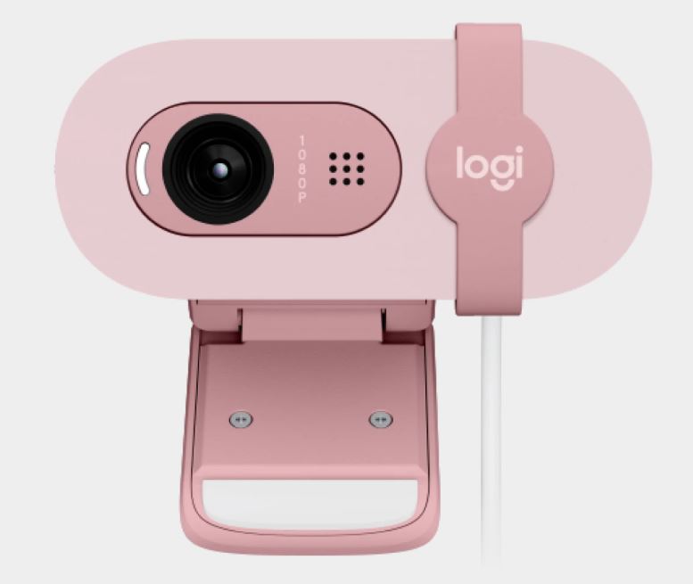 Logitech Brio 100 Full HD 1080p webcam with auto-light balance, integrated priva image 1