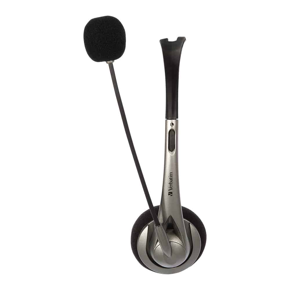 Verbatim Multimedia Headset with Boom Mic Headphone, Volume Control, USB 3.0 - G image 2