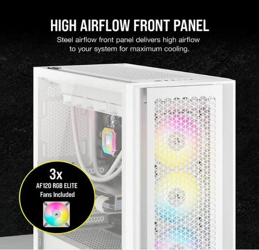 Corsair iCUE 5000D RGB High Airflow, 3x AF120 RGB Elite Fan, Lighting Node Pro C image 1