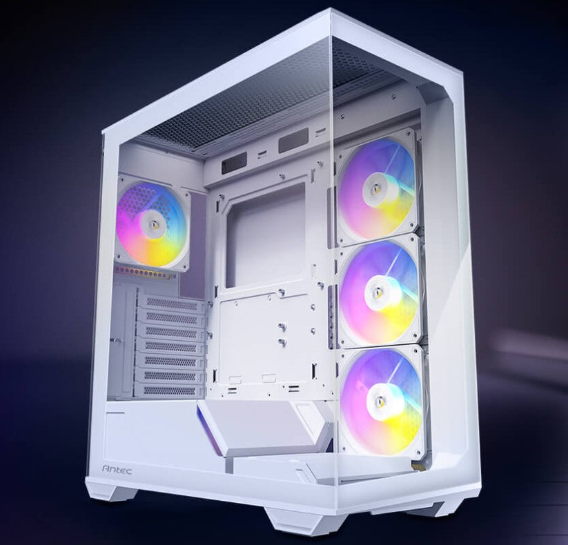 Antec C3 ARGB White ATX, 270 Degrees View, 4x ARGB PWM Fans control, USB-C, 36CM image 0