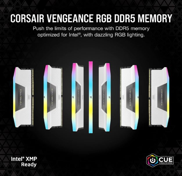 Corsair Vengeance RGB 32GB (2x16GB) DDR5 UDIMM 6200MHz C36 1.3V Desktop Gaming M image 2