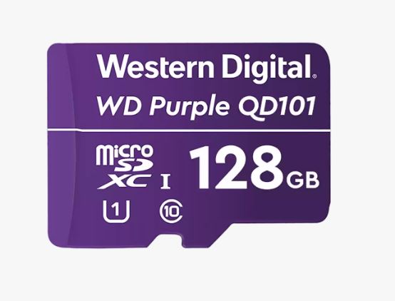 Western Digital WD Purple 128GB MicroSDXC Card 24/7 -25°C to 85°C Weather Humi image 0
