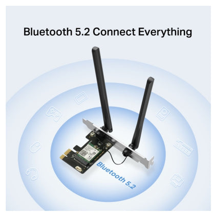 Mercusys MA80XE AX3000 Wi-Fi 6 Bluetooth 5.2 PCIe Adapter, 2402Mbps @5 GHz, 574M image 2