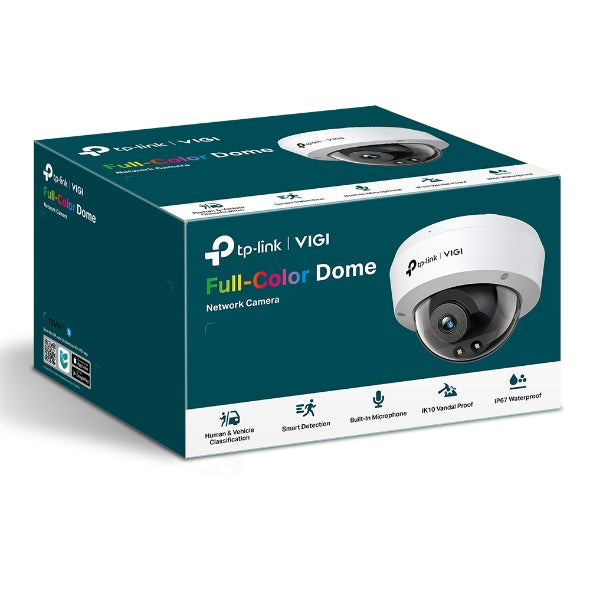 TP-Link VIGI 3MP C230(4mm) Full-Color Dome Network Camera, 4mm Lens, Smart Detec image 0
