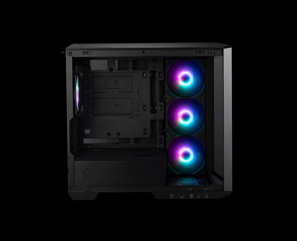 MSI MAG PANO M100R PZ BLACK Micro ATX Case, 1x USB 3.2, 2x USB 2.0, 1x Audio, 1x image 1