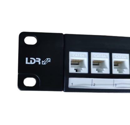 LDR 24 Port Cat6A UTP Patch Panel Rack Mount - 1U image 2