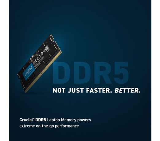Crucial 8GB (1x8GB) DDR5 SODIMM 5600MHz C46 1.1V Laptop Laptop Memory image 1