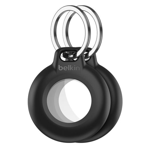 Belkin Waterproof Secure Holder with Key Ring for AirTag (Pack of 2) - Black(MSC image 1
