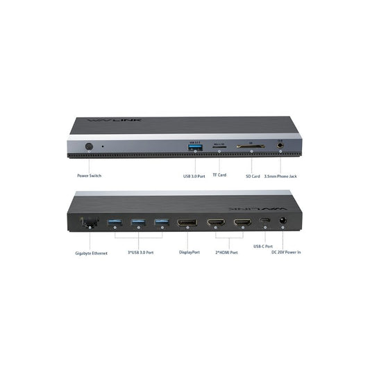 Wavlink WL-UMD05 USB-C 4K @ 60Hz Triple Display Docking Station image 0