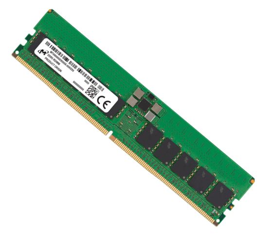 Micron/Crucial 32GB (1x32GB) DDR5 RDIMM 5600MHz CL46 2Rx8 ECC Registered Server image 0